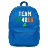 Cute Red Head Team Ginger St Patricks Day Green Irish Flag Funny Gift 16 in Basic Backpack