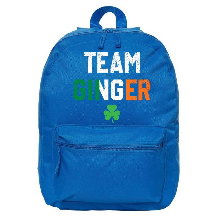 Cute Red Head Team Ginger St Patricks Day Green Irish Flag Funny Gift 16 in Basic Backpack