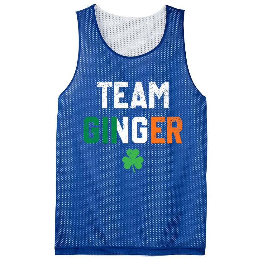 Cute Red Head Team Ginger St Patricks Day Green Irish Flag Funny Gift Mesh Reversible Basketball Jersey Tank