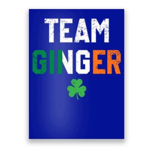 Cute Red Head Team Ginger St Patricks Day Green Irish Flag Funny Gift Poster