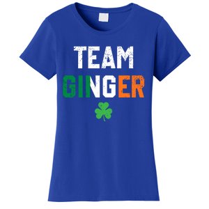 Cute Red Head Team Ginger St Patricks Day Green Irish Flag Funny Gift Women's T-Shirt