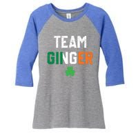 Cute Red Head Team Ginger St Patricks Day Green Irish Flag Funny Gift Women's Tri-Blend 3/4-Sleeve Raglan Shirt