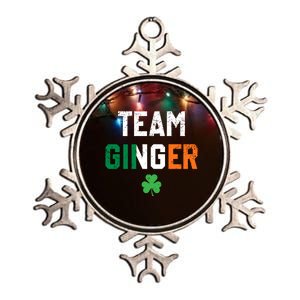 Cute Red Head Team Ginger St Patricks Day Green Irish Flag Funny Gift Metallic Star Ornament