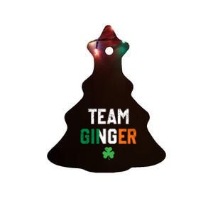 Cute Red Head Team Ginger St Patricks Day Green Irish Flag Funny Gift Ceramic Tree Ornament