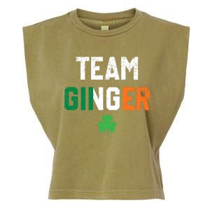 Cute Red Head Team Ginger St Patricks Day Green Irish Flag Funny Gift Garment-Dyed Women's Muscle Tee