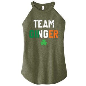 Cute Red Head Team Ginger St Patricks Day Green Irish Flag Funny Gift Women's Perfect Tri Rocker Tank