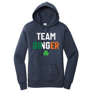 Cute Red Head Team Ginger St Patricks Day Green Irish Flag Funny Gift Women's Pullover Hoodie