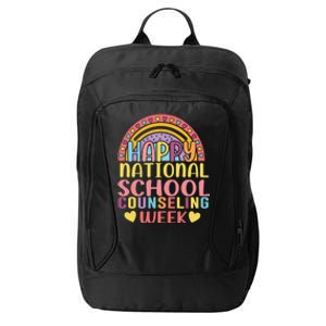 Cute Rainbow Happy National School Counseling Week Counselor Great Gift City Backpack