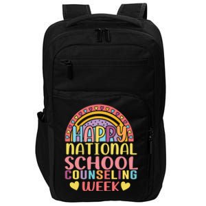 Cute Rainbow Happy National School Counseling Week Counselor Great Gift Impact Tech Backpack