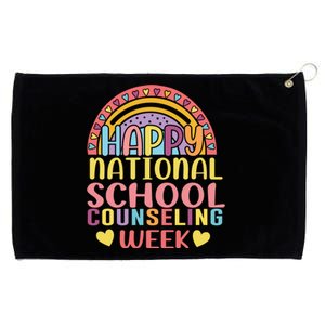 Cute Rainbow Happy National School Counseling Week Counselor Great Gift Grommeted Golf Towel