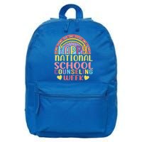 Cute Rainbow Happy National School Counseling Week Counselor Great Gift 16 in Basic Backpack