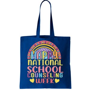 Cute Rainbow Happy National School Counseling Week Counselor Great Gift Tote Bag