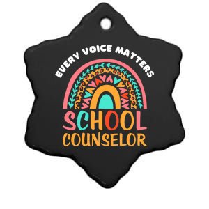 Cute Rainbow Happy National School Counseling Week Counselor Gift Ceramic Star Ornament