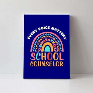 Cute Rainbow Happy National School Counseling Week Counselor Gift Canvas