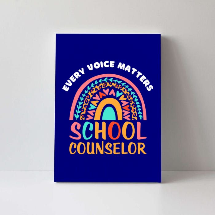 Cute Rainbow Happy National School Counseling Week Counselor Gift Canvas