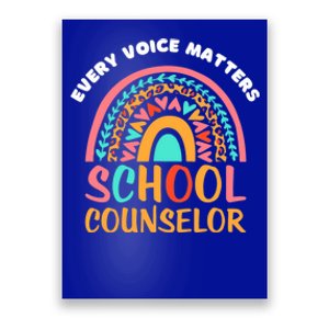 Cute Rainbow Happy National School Counseling Week Counselor Gift Poster