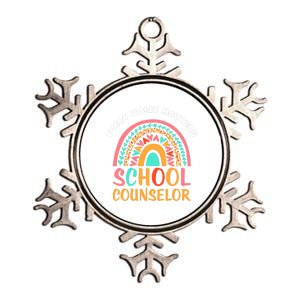 Cute Rainbow Happy National School Counseling Week Counselor Gift Metallic Star Ornament