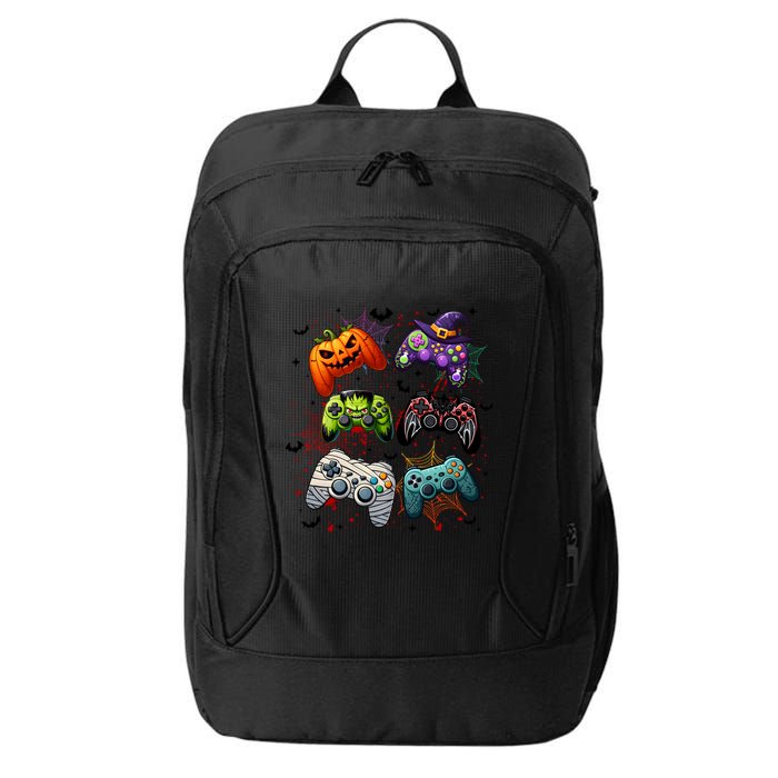 Cool Retro Halloween Gaming Controllers City Backpack