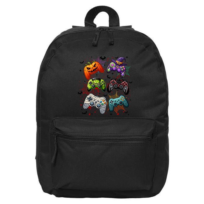 Cool Retro Halloween Gaming Controllers 16 in Basic Backpack