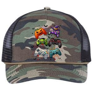 Cool Retro Halloween Gaming Controllers Retro Rope Trucker Hat Cap