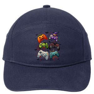 Cool Retro Halloween Gaming Controllers 7-Panel Snapback Hat