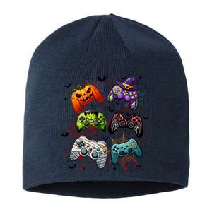 Cool Retro Halloween Gaming Controllers Sustainable Beanie