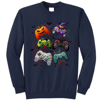 Cool Retro Halloween Gaming Controllers Tall Sweatshirt