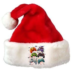 Cool Retro Halloween Gaming Controllers Premium Christmas Santa Hat