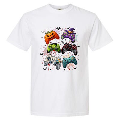 Cool Retro Halloween Gaming Controllers Garment-Dyed Heavyweight T-Shirt