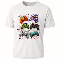 Cool Retro Halloween Gaming Controllers Cooling Performance Crew T-Shirt