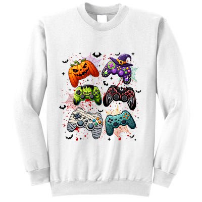 Cool Retro Halloween Gaming Controllers Sweatshirt