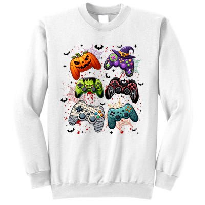 Cool Retro Halloween Gaming Controllers Sweatshirt