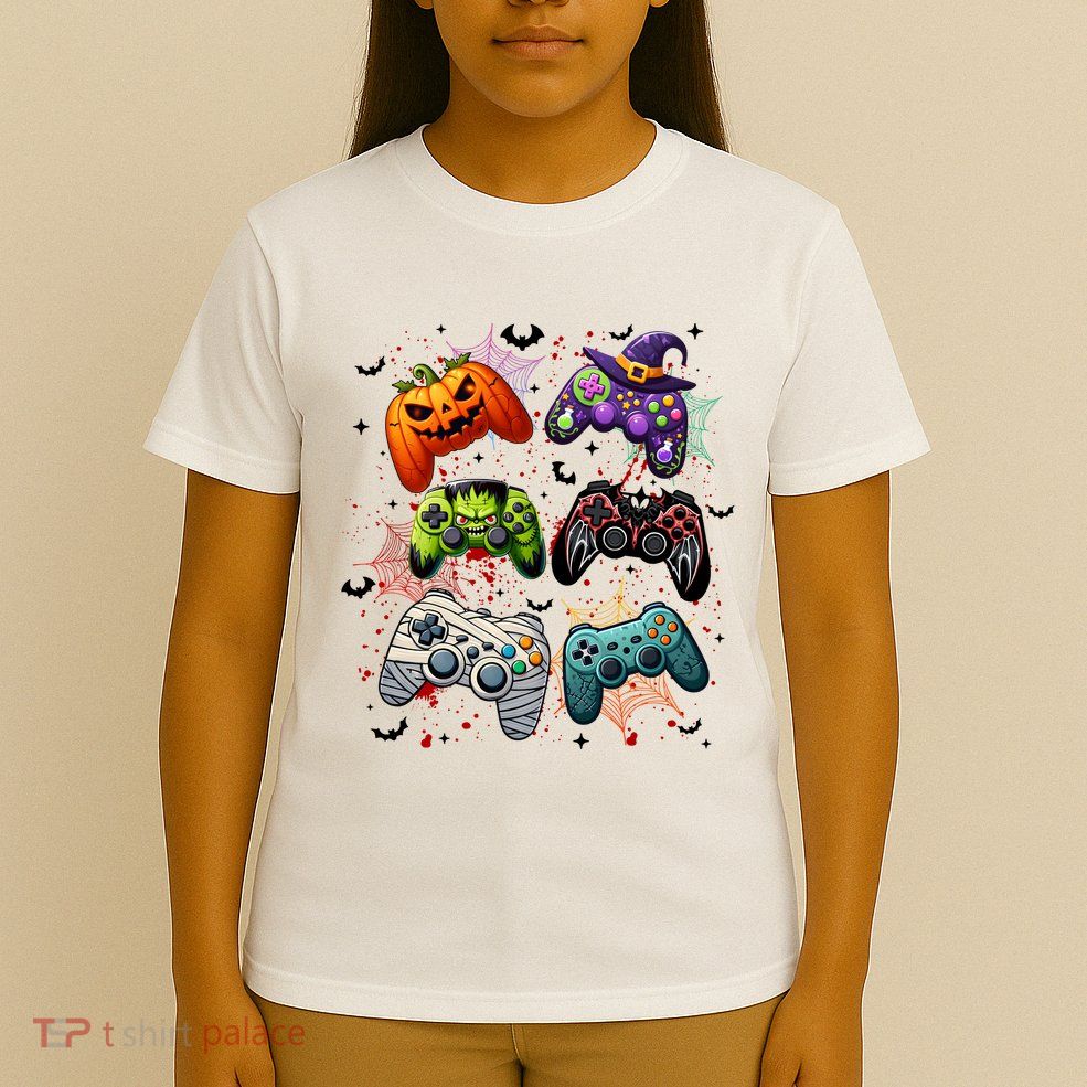 Cool Retro Halloween Gaming Controllers T-Shirt