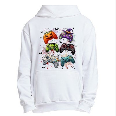 Cool Retro Halloween Gaming Controllers Urban Pullover Hoodie