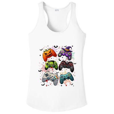 Cool Retro Halloween Gaming Controllers Ladies PosiCharge Competitor Racerback Tank