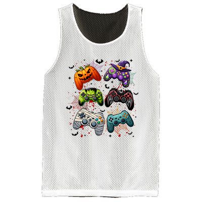 Cool Retro Halloween Gaming Controllers Mesh Reversible Basketball Jersey Tank