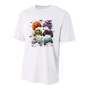 Cool Retro Halloween Gaming Controllers Youth Performance Sprint T-Shirt