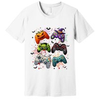 Cool Retro Halloween Gaming Controllers Premium T-Shirt
