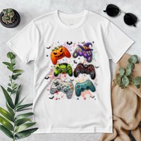 Cool Retro Halloween Gaming Controllers Premium T-Shirt