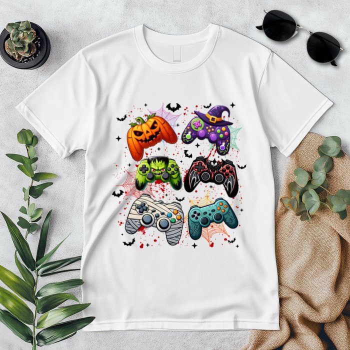 Cool Retro Halloween Gaming Controllers Premium T-Shirt