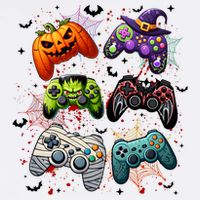 Cool Retro Halloween Gaming Controllers Premium T-Shirt