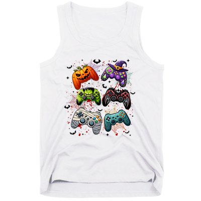 Cool Retro Halloween Gaming Controllers Tank Top