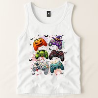 Cool Retro Halloween Gaming Controllers Tank Top