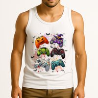 Cool Retro Halloween Gaming Controllers Tank Top