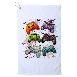 Cool Retro Halloween Gaming Controllers Platinum Collection Golf Towel