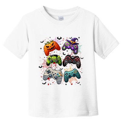 Cool Retro Halloween Gaming Controllers Toddler T-Shirt
