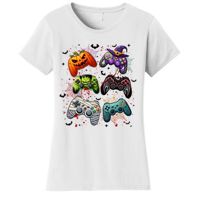 Cool Retro Halloween Gaming Controllers Women's T-Shirt