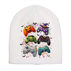 Cool Retro Halloween Gaming Controllers Short Acrylic Beanie