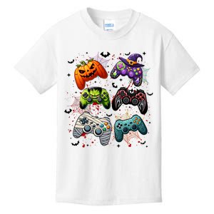 Cool Retro Halloween Gaming Controllers Kids T-Shirt