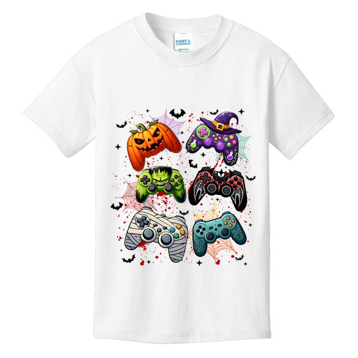 Cool Retro Halloween Gaming Controllers Kids T-Shirt
